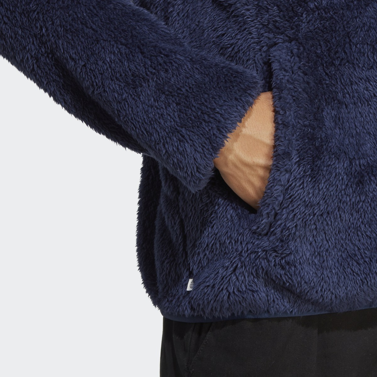 Adidas Essentials+ Fluffy Fleece Track Jacket. 7