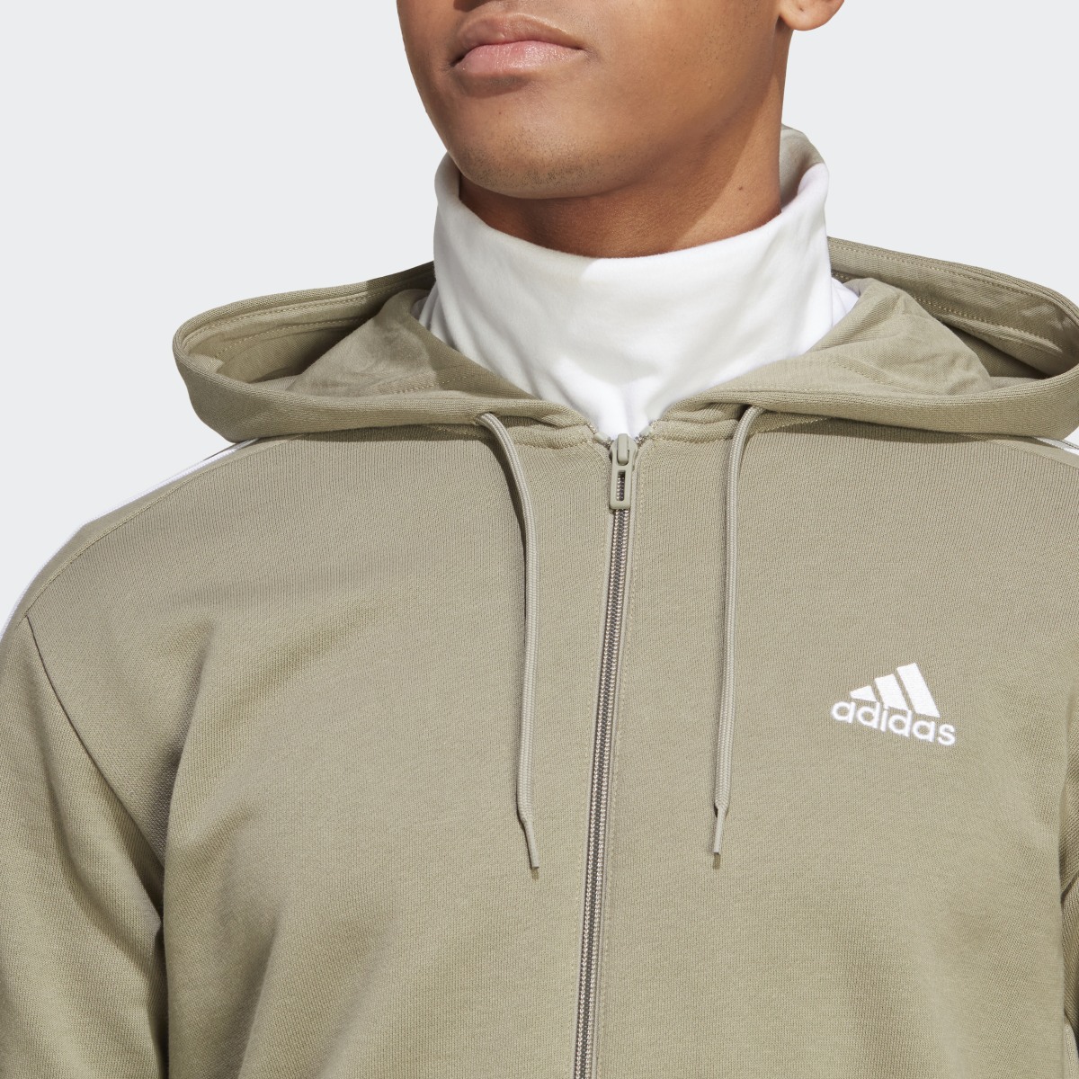 Adidas Chaqueta con capucha Essentials French Terry 3 bandas. 6