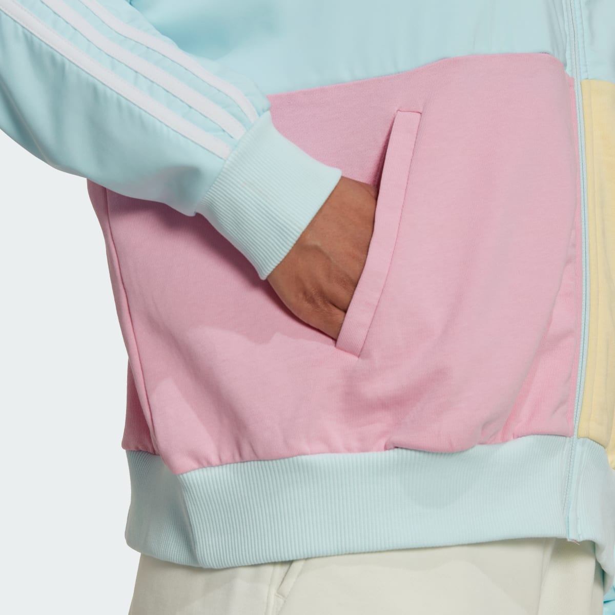 Adidas Essentials 3-Streifen Colourblock Kapuzenjacke. 7