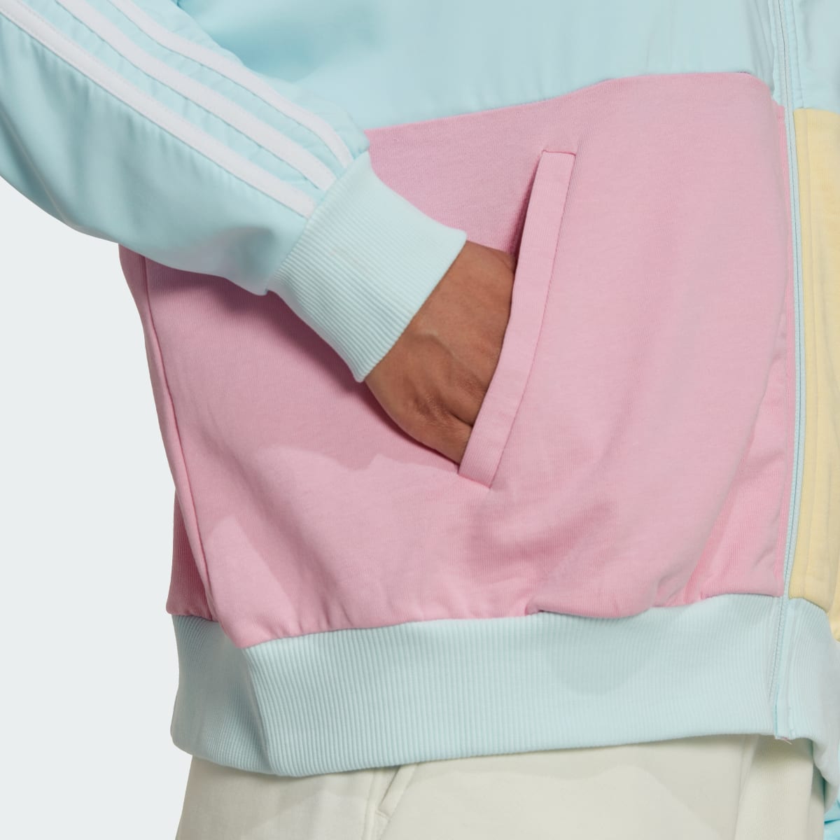 Adidas Essentials 3-Stripes Colorblock Full-Zip Hoodie. 7