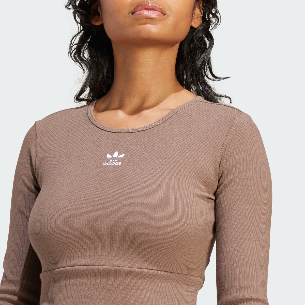 Adidas Essentials Rib Long Sleeve Tee. 6