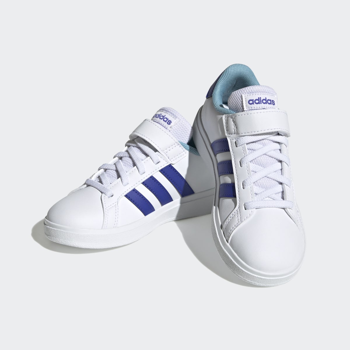 Adidas Grand Court Elastic Lace and Top Strap Ayakkabı. 5