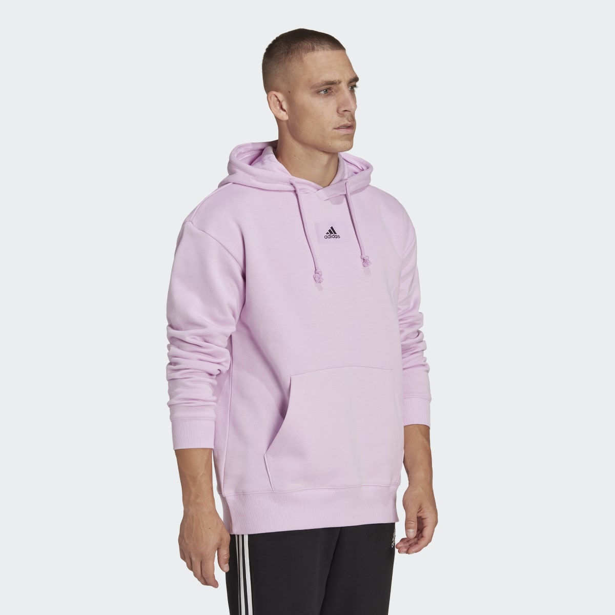 Adidas Essentials FeelVivid Cotton Fleece Drop Shoulder Hoodie. 4