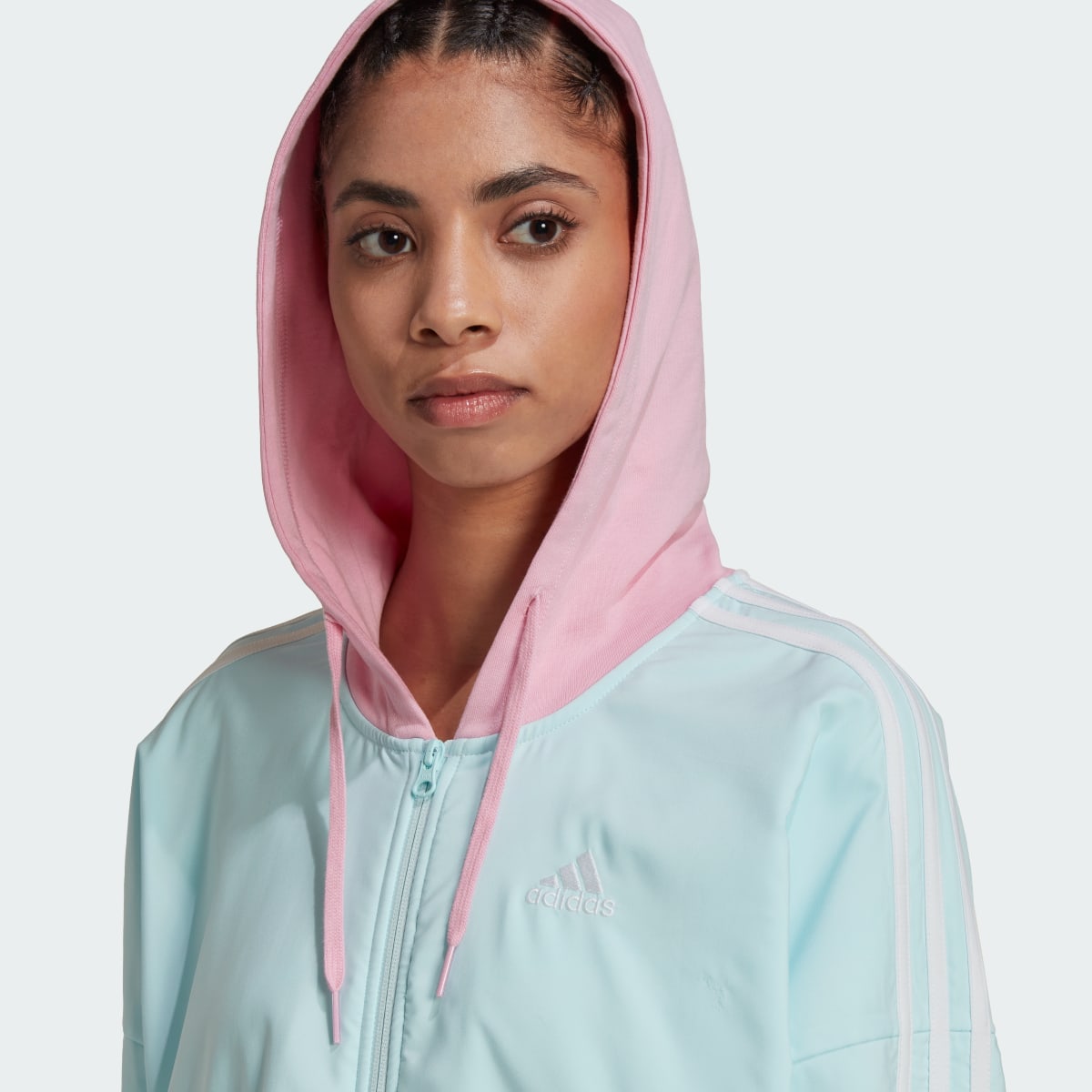 Adidas Essentials 3-Streifen Colourblock Kapuzenjacke. 6