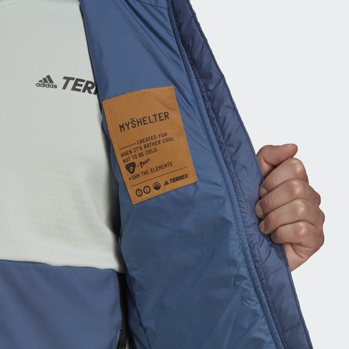 Adidas Terrex MYSHELTER PrimaLoft Hooded Padded Jacket. 6