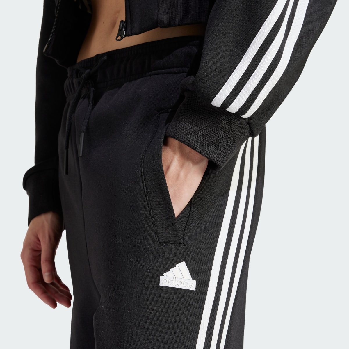 Adidas Future Icons 3-Stripes Open Hem Joggers. 6