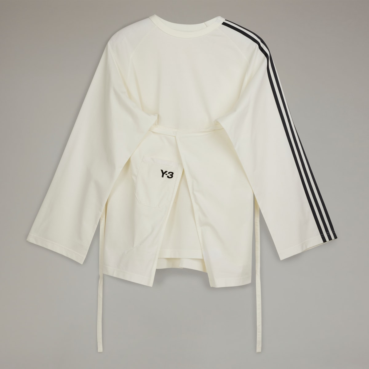 Adidas Y-3 Sail Closure Long Sleeve Tee. 5