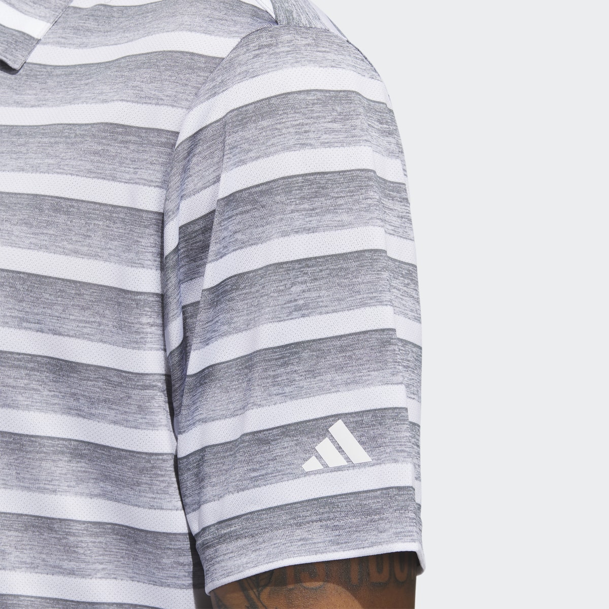 Adidas Two-Color Striped Polo Shirt. 7