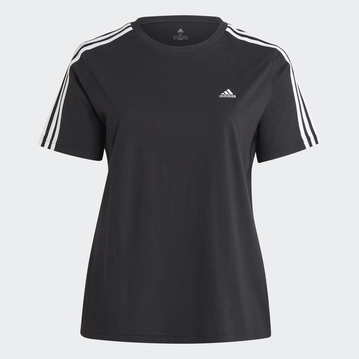 Adidas Essentials Slim 3-Streifen T-Shirt – Große Größen. 5