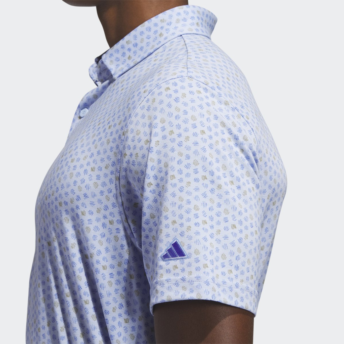 Adidas Go-To Print Golf Polo Shirt. 7