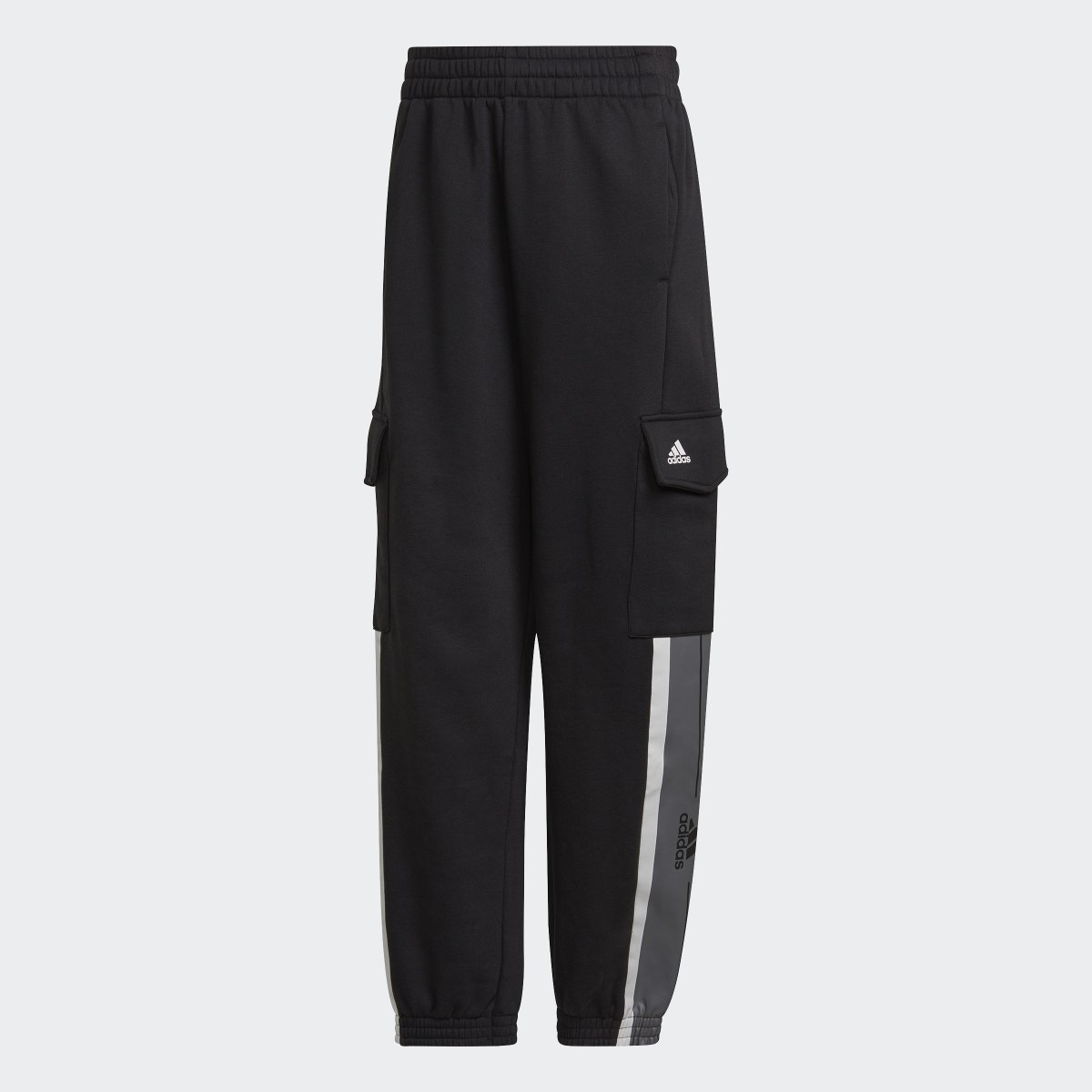 Adidas Essentials Pin Stripe Block Fleece Cargo Pants. 4
