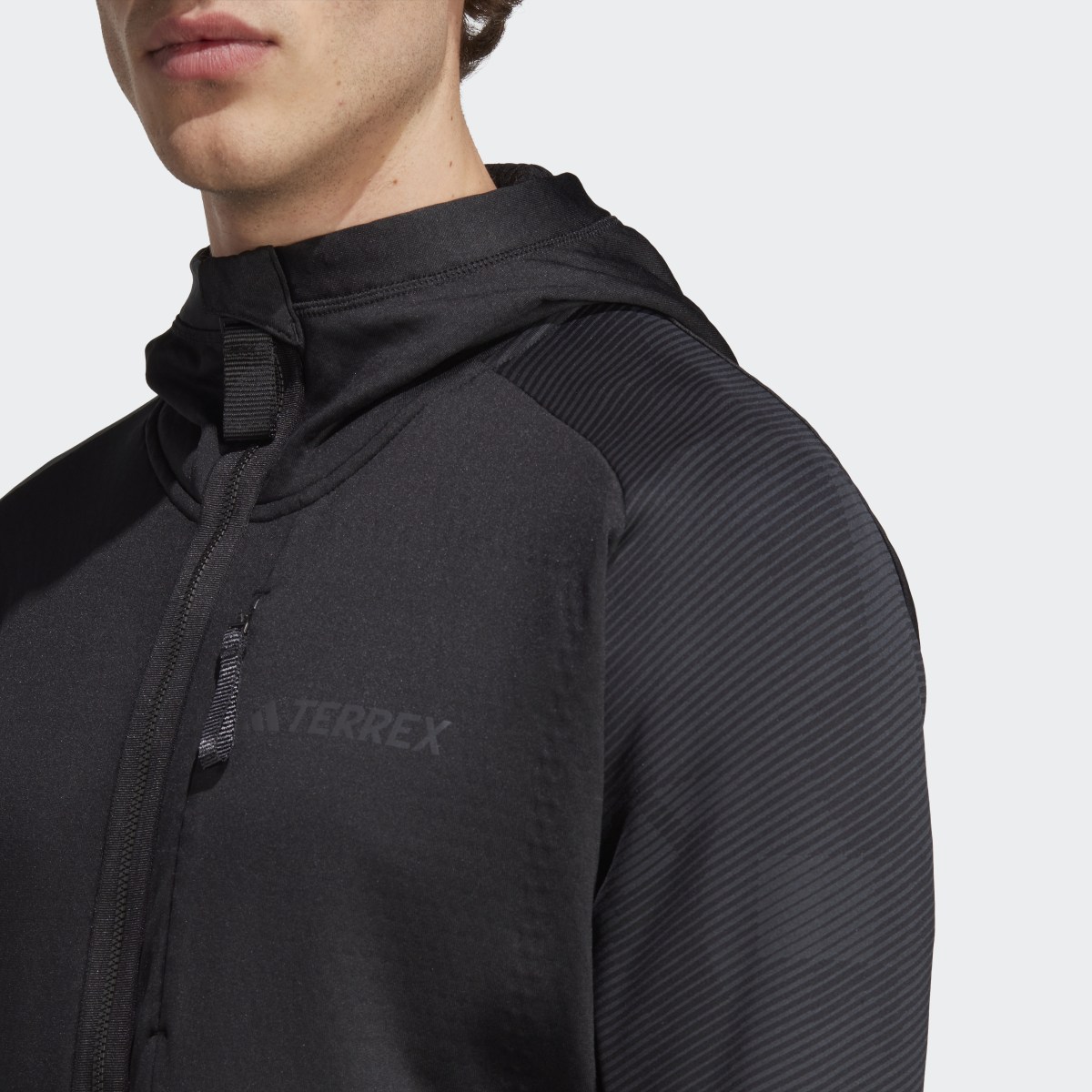 Adidas Terrex Tech Flooce Hooded Hiking Fleece Jacket. 7