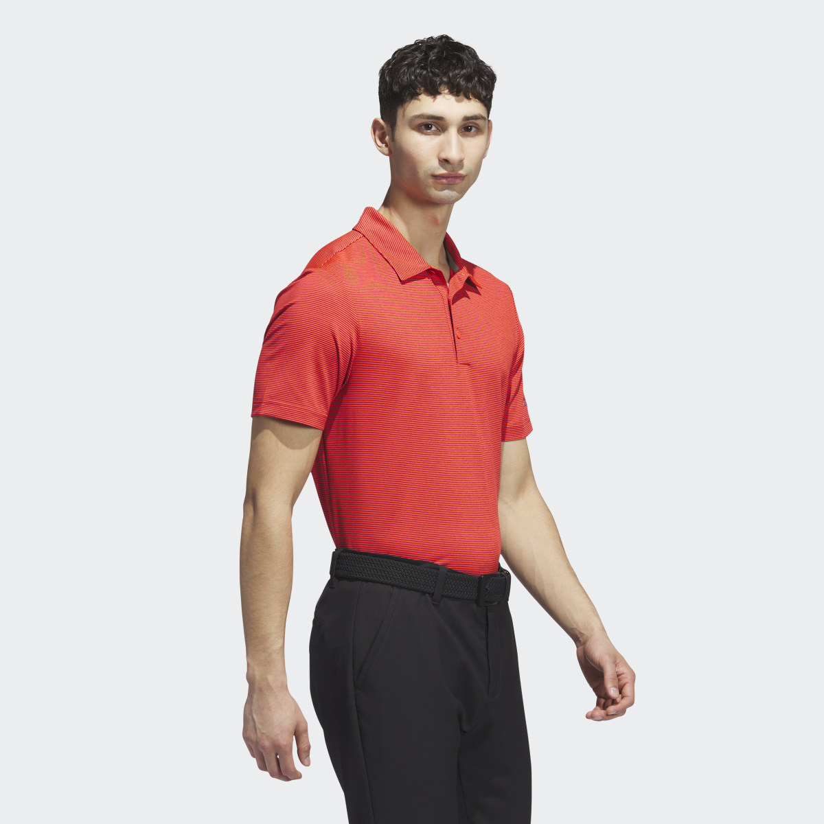 Adidas Ottoman Stripe Golf Polo Shirt. 4