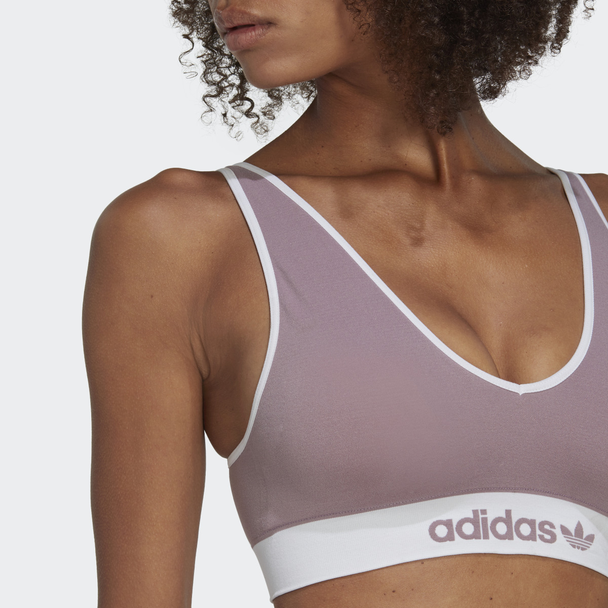 Adidas Modern Flex Cotton Scoop Low Back Bralet. 7