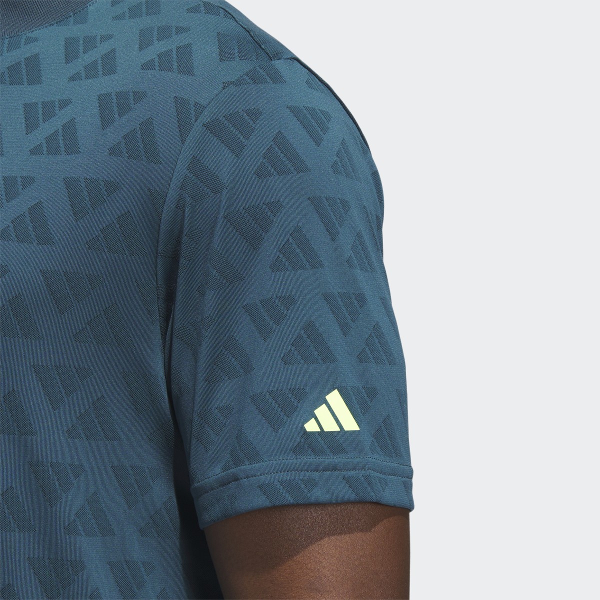 Adidas Adi Jacquard Mock Polo Shirt. 6