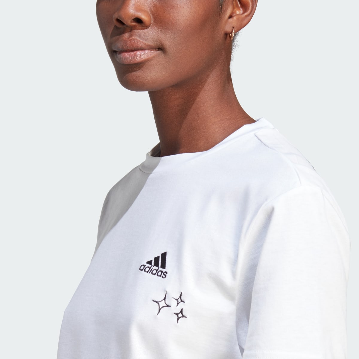 Adidas Scrible Embroidery Crop Tişört. 6