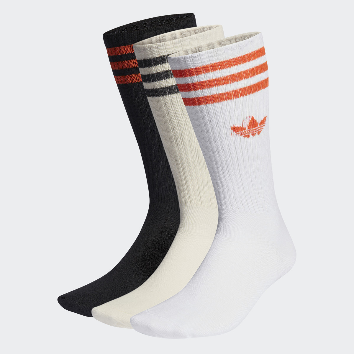 Adidas solid crew socks 3 pairs hotsell