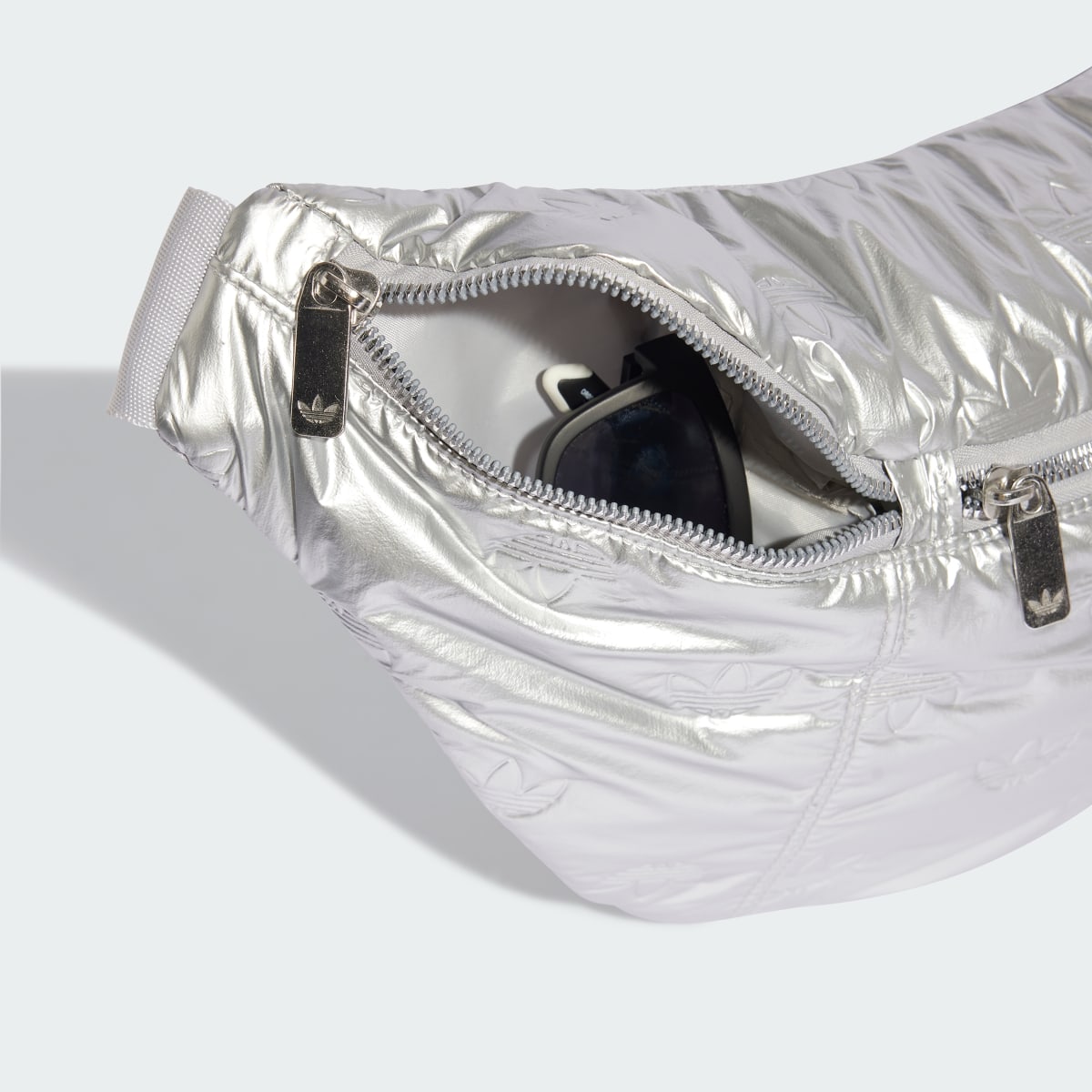 Adidas Puffy Satin Oversized Waist Bag. 7
