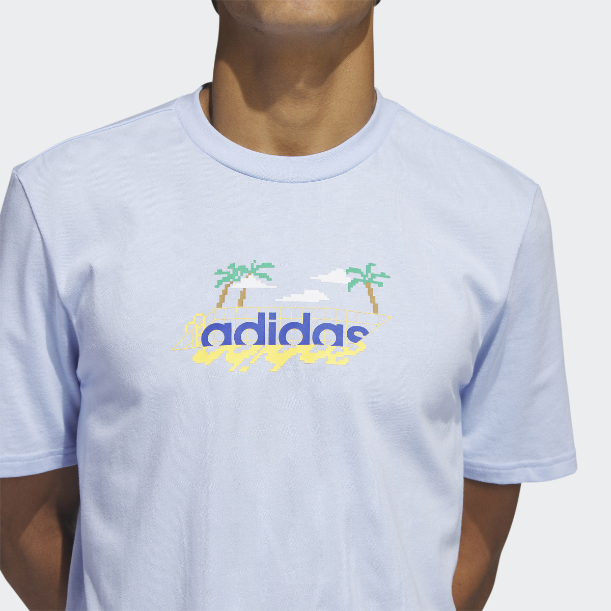 Adidas Linear Beach-Bit Short Sleeve Graphic Tee. 6