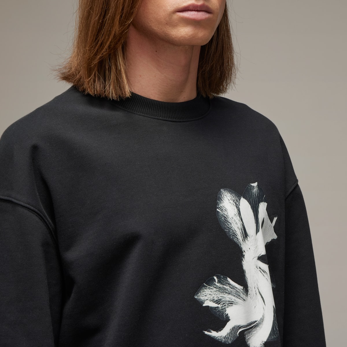 Adidas Y-3 Graphic French Terry Crew Sweatshirt. 7