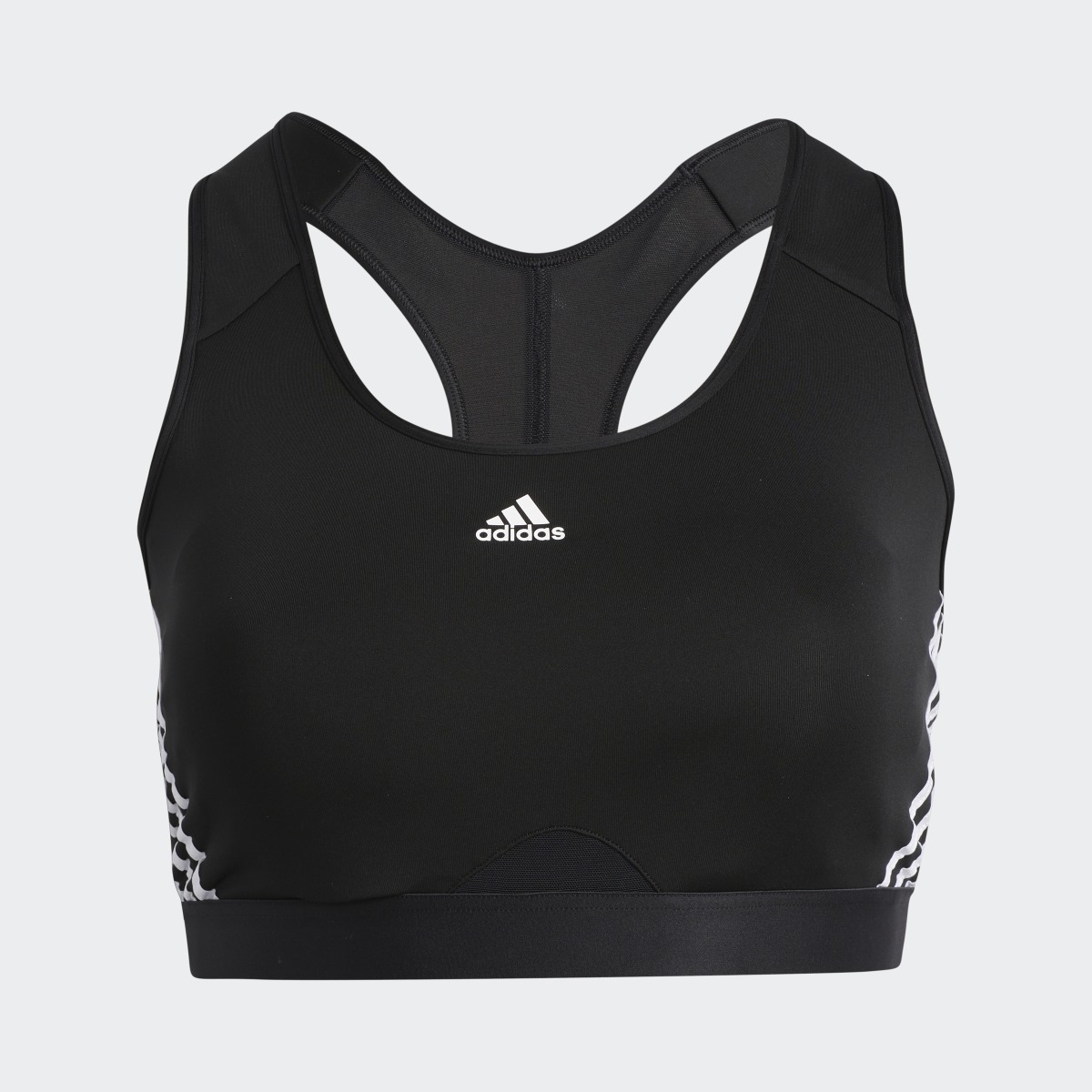 Adidas Reggiseno sportivo adidas Powerreact Training Medium-Support 3-Stripes (Curvy). 6