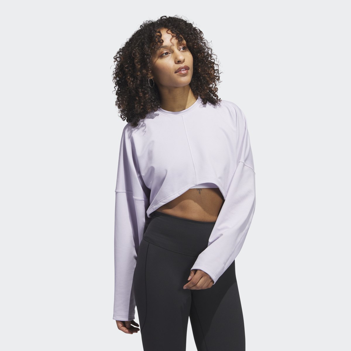 Adidas Yoga Studio Crop Sweatshirt. 4