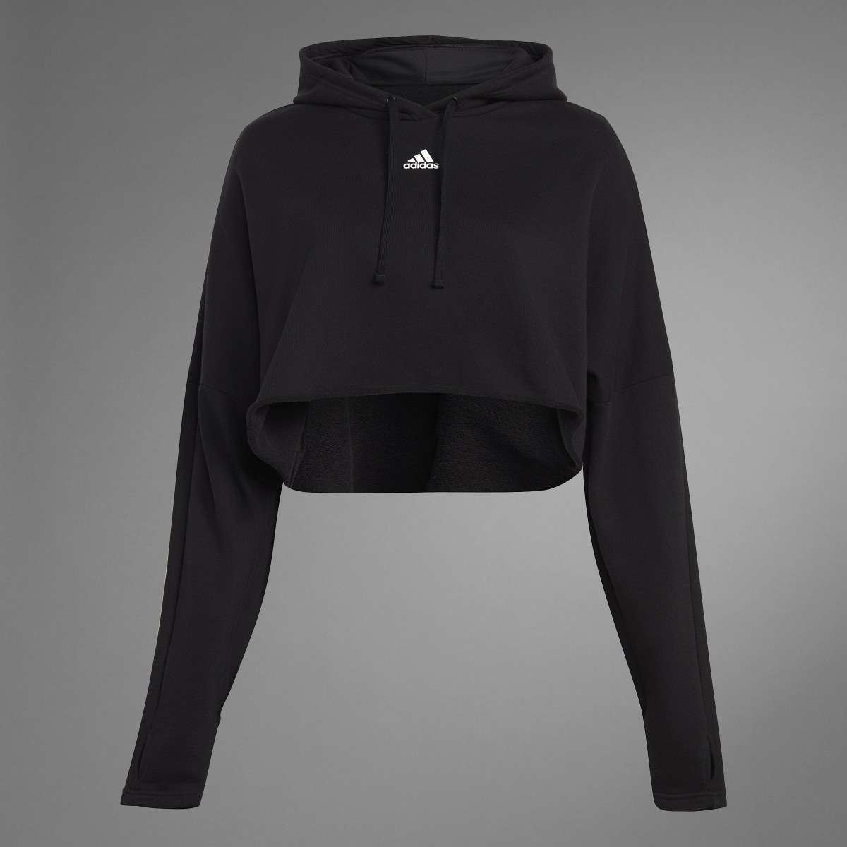 Adidas Sweat-shirt à capuche court Collective Power (Grandes tailles). 10