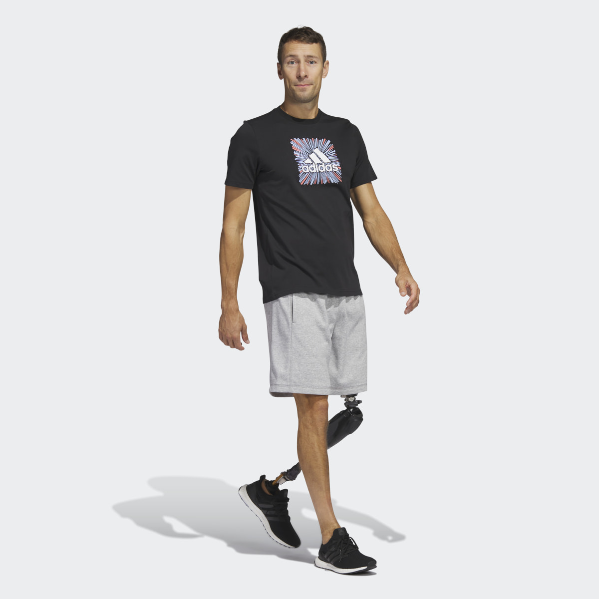 Adidas Sport Optimist Sun Logo Sportswear Graphic T-Shirt (Short Sleeve). 4