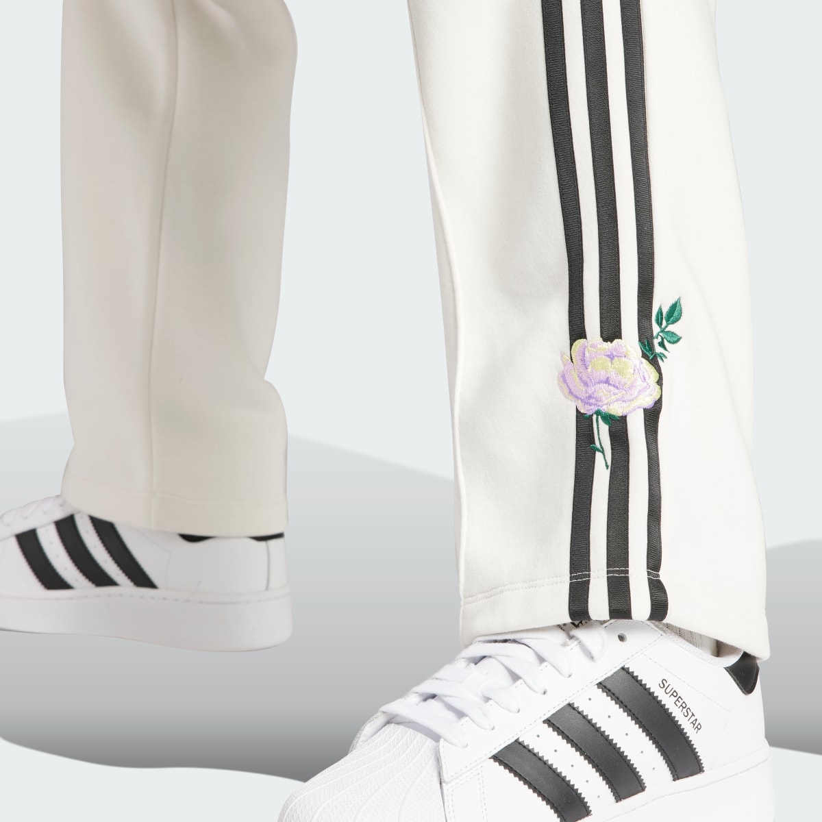 Adidas Embroidered Flower Pants. 5