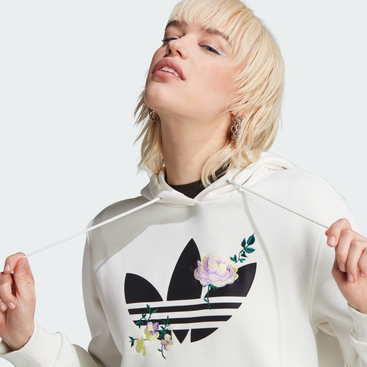 Adidas Flower Embroidery Hoodie. 8