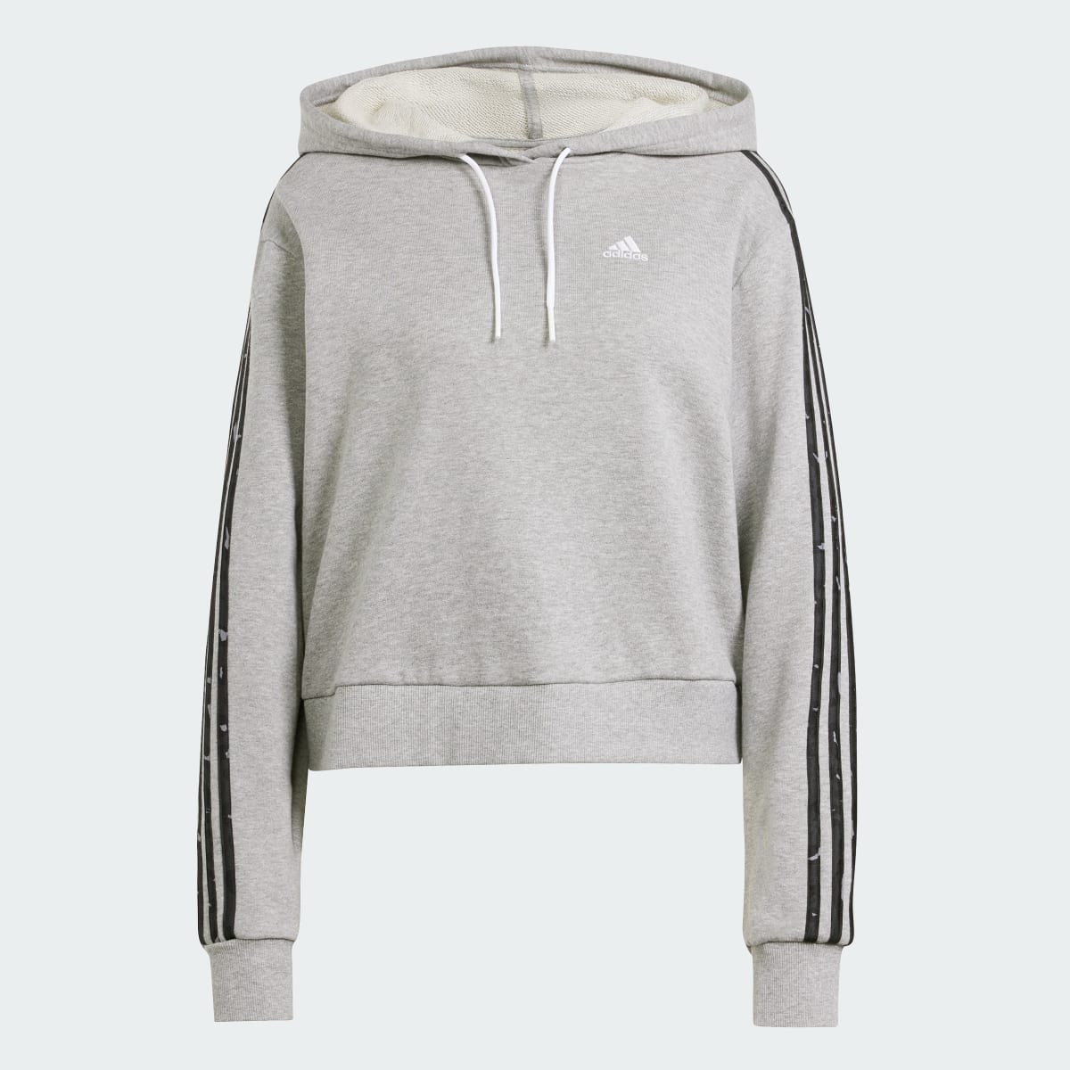 Adidas Essentials 3-Streifen Animal Print Relaxed Hoodie. 5