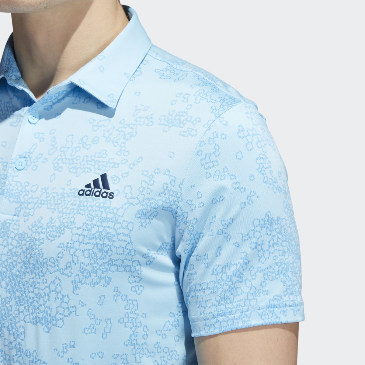 Adidas Jacquard Golf Polo Shirt. 6