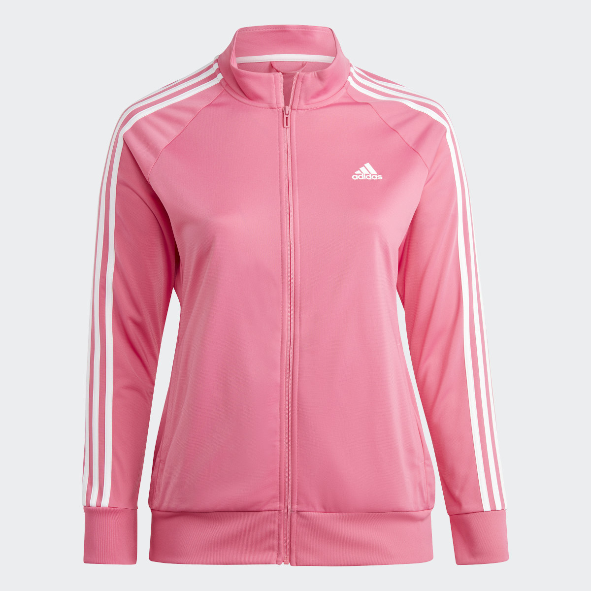 Adidas Essentials Warm-Up Tricot Slim 3-Stripes Track Jacket (Plus Size). 5