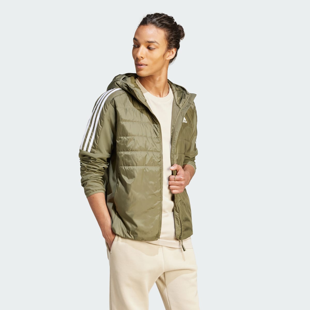 Adidas Essentials Insulated Hooded Hybrid Jacke. 4