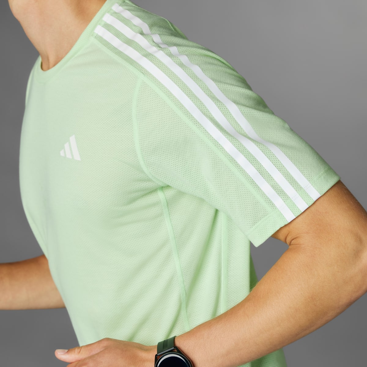 Adidas Own the Run 3-Stripes Tee. 4