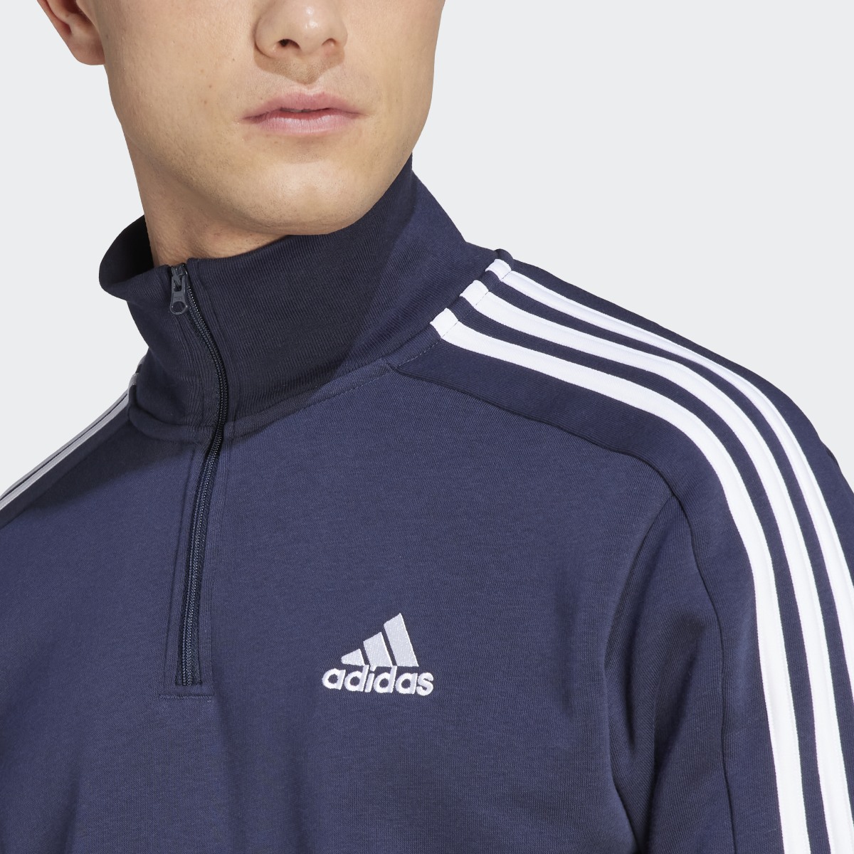 Adidas Essentials Fleece 3-Stripes 1/4-Zip Sweatshirt. 6