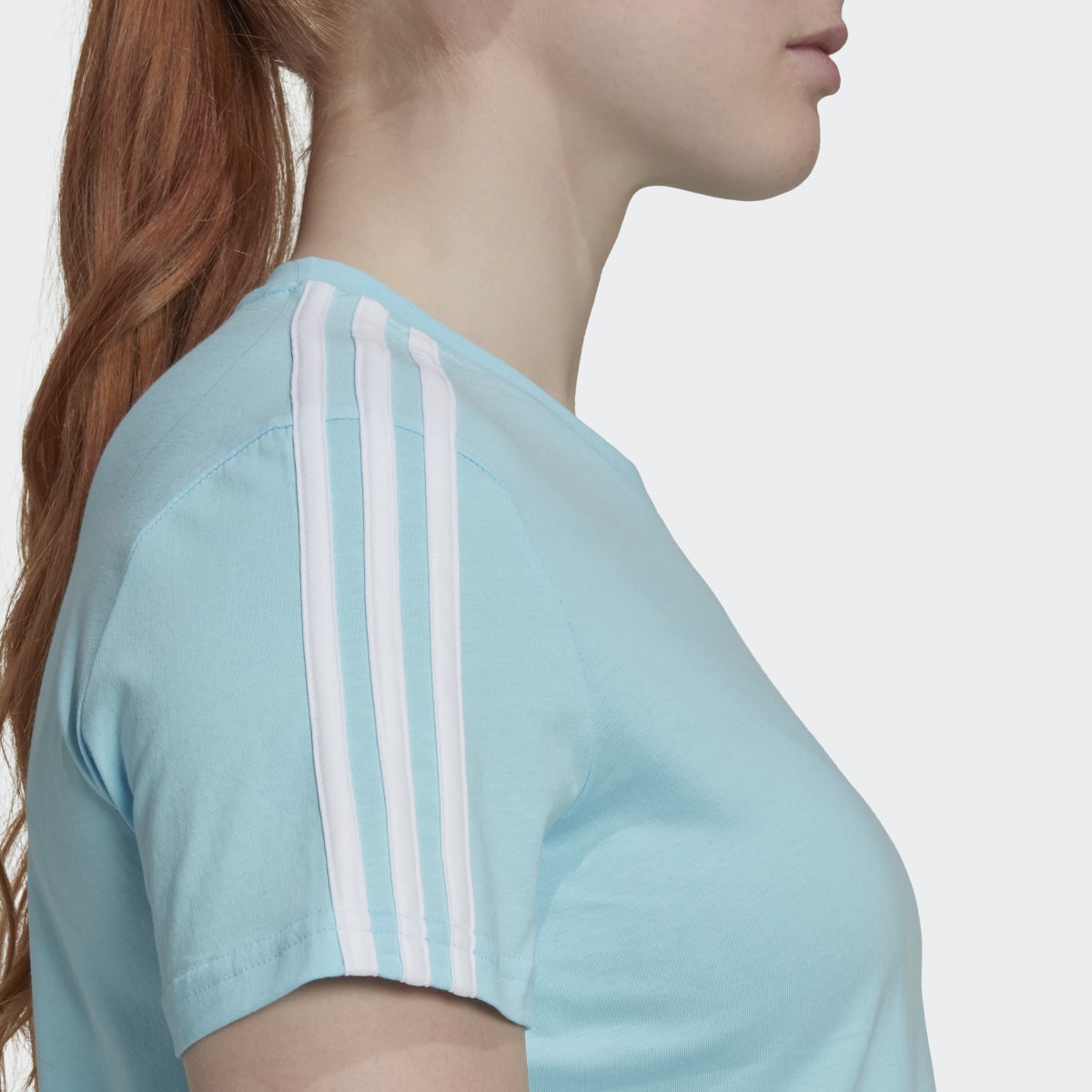 Adidas Essentials Loose 3-Stripes Cropped Tee. 7