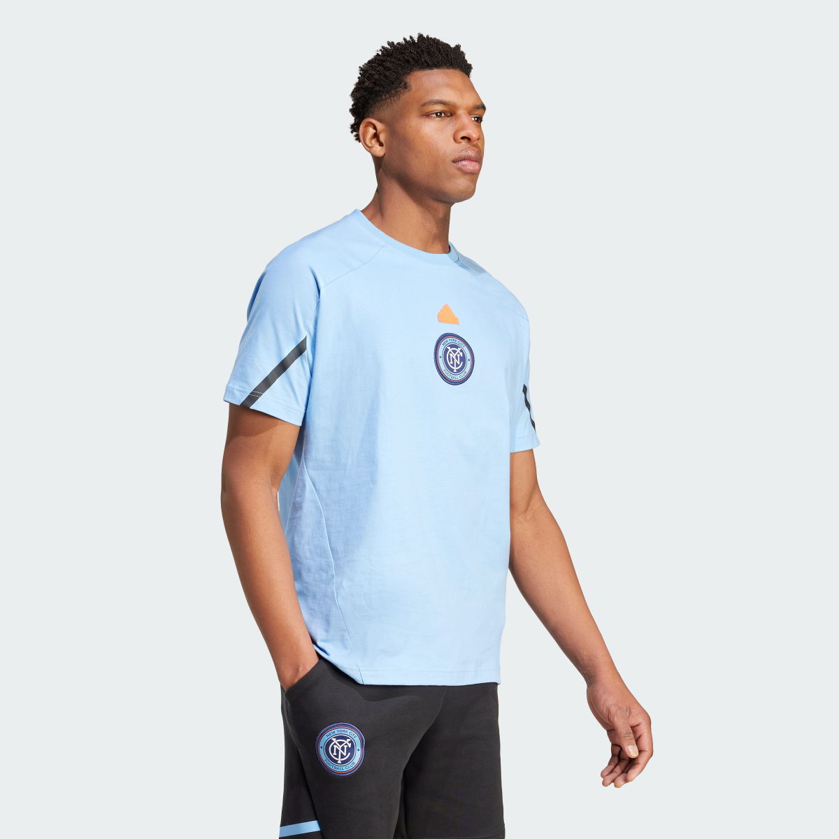 Adidas New York City FC Designed for Gameday Travel Tee. 4