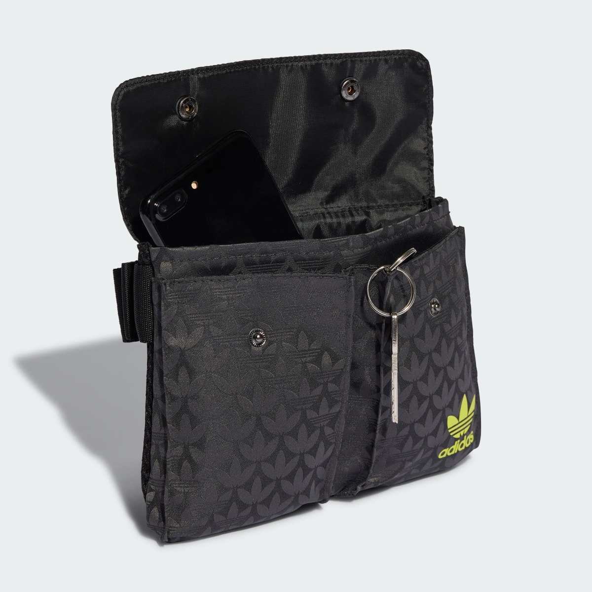 Adidas Trefoil Monogram Jacquard Mini Waist Bag. 5