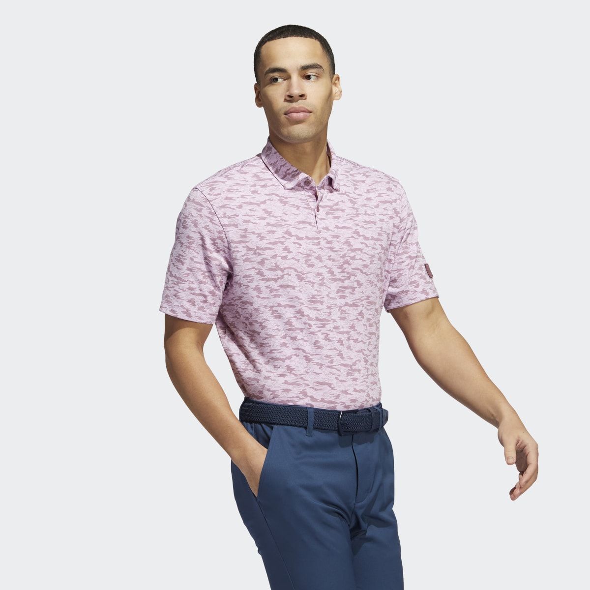 Adidas Go-To Camo-Print Golf Polo Shirt. 4