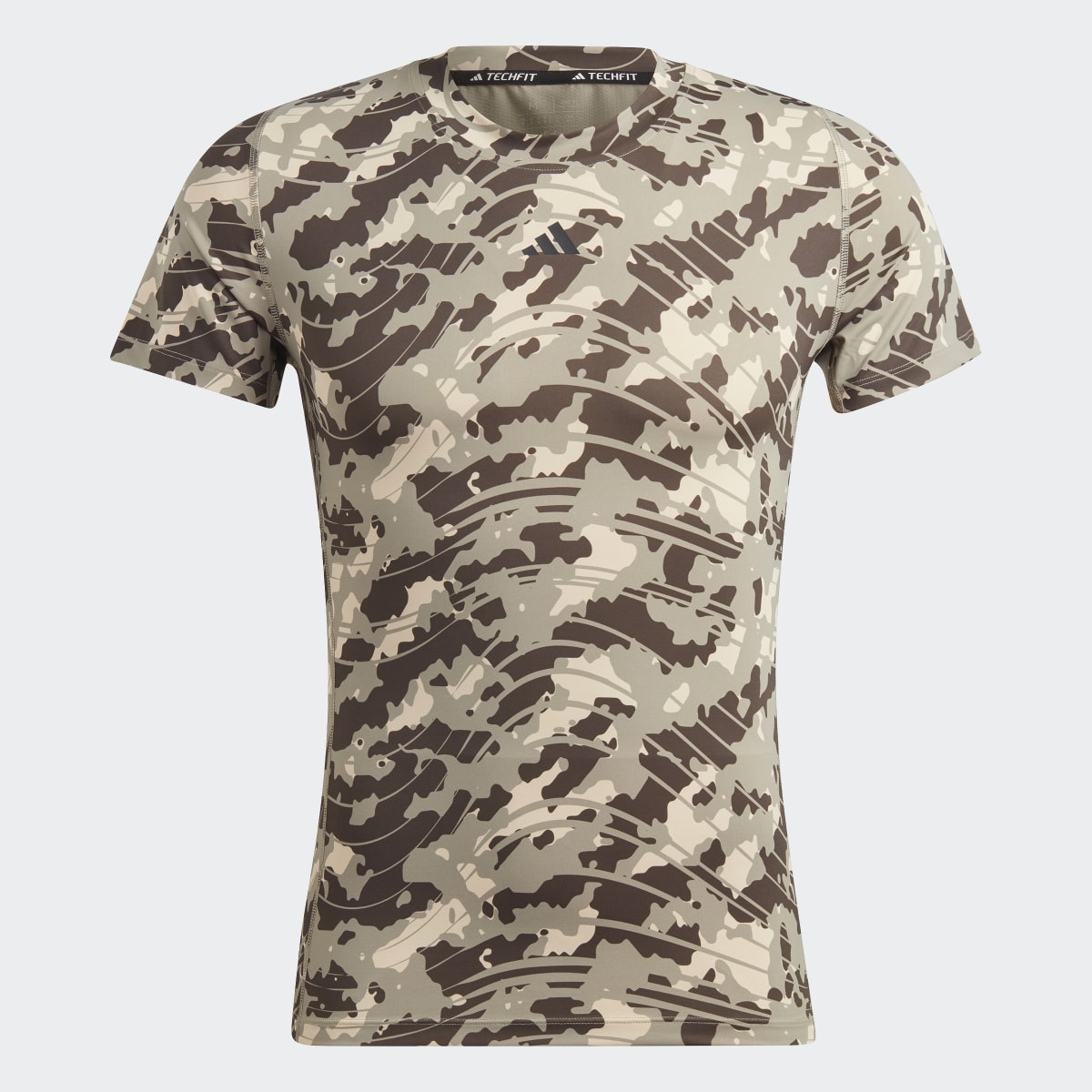 Adidas Techfit Allover Print Training T-Shirt. 5