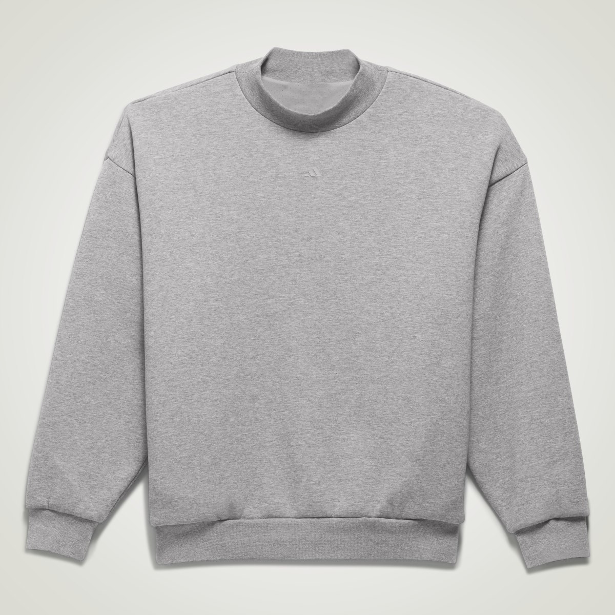 Adidas Basketball Heathered Crew Sweatshirt. 4