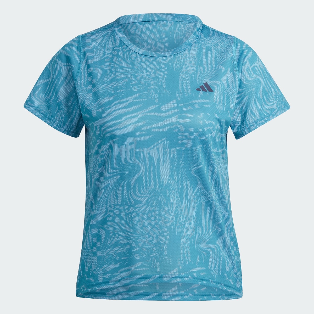 Adidas Playera de Running Run Icons 3 Franjas Logo Estampada. 5