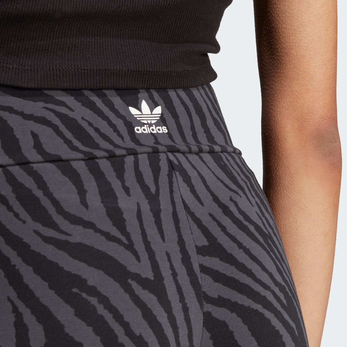 Adidas Allover Zebra Animal Print Essentials Leggings. 5