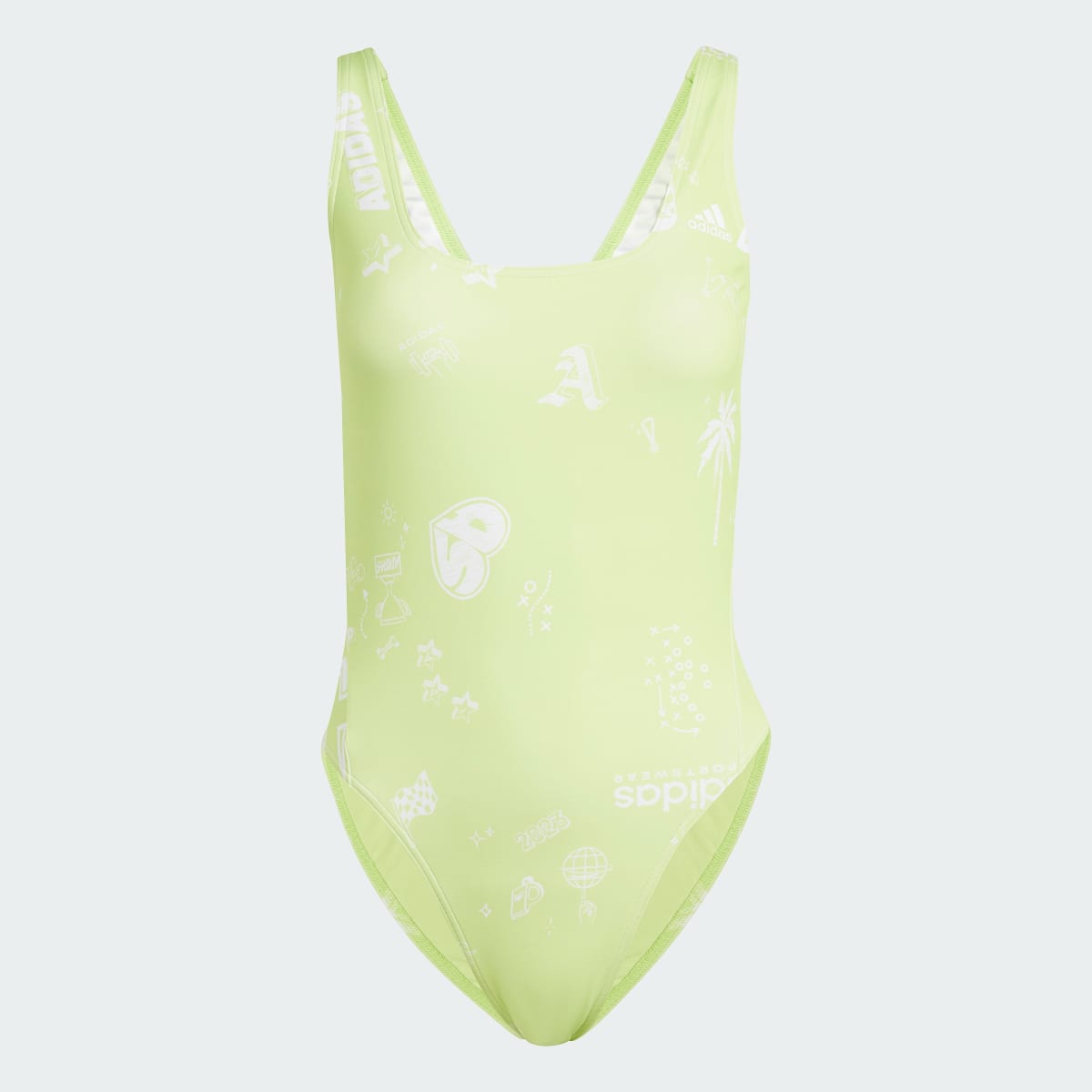 Adidas Brand Love Franchise Swimsuit. 5