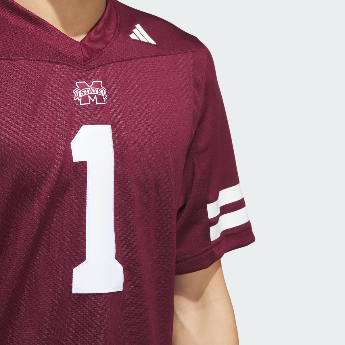 Adidas Mississippi State Football Off-Field Home Jersey. 6