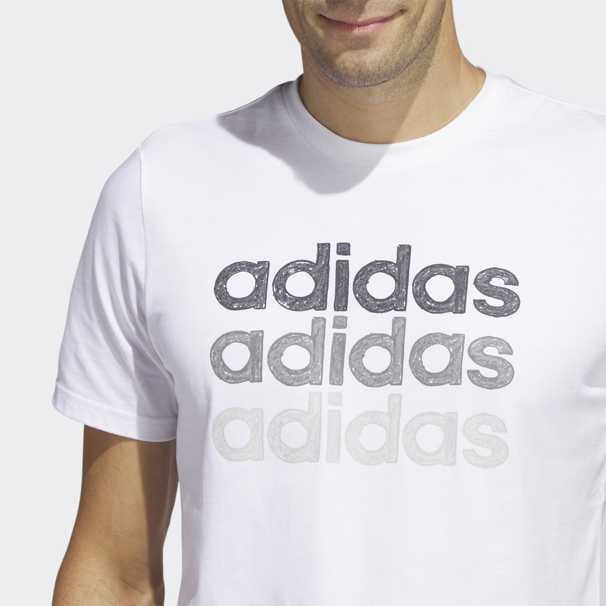 Adidas Multi Linear Sportswear Graphic Tee (Short Sleeve). 5