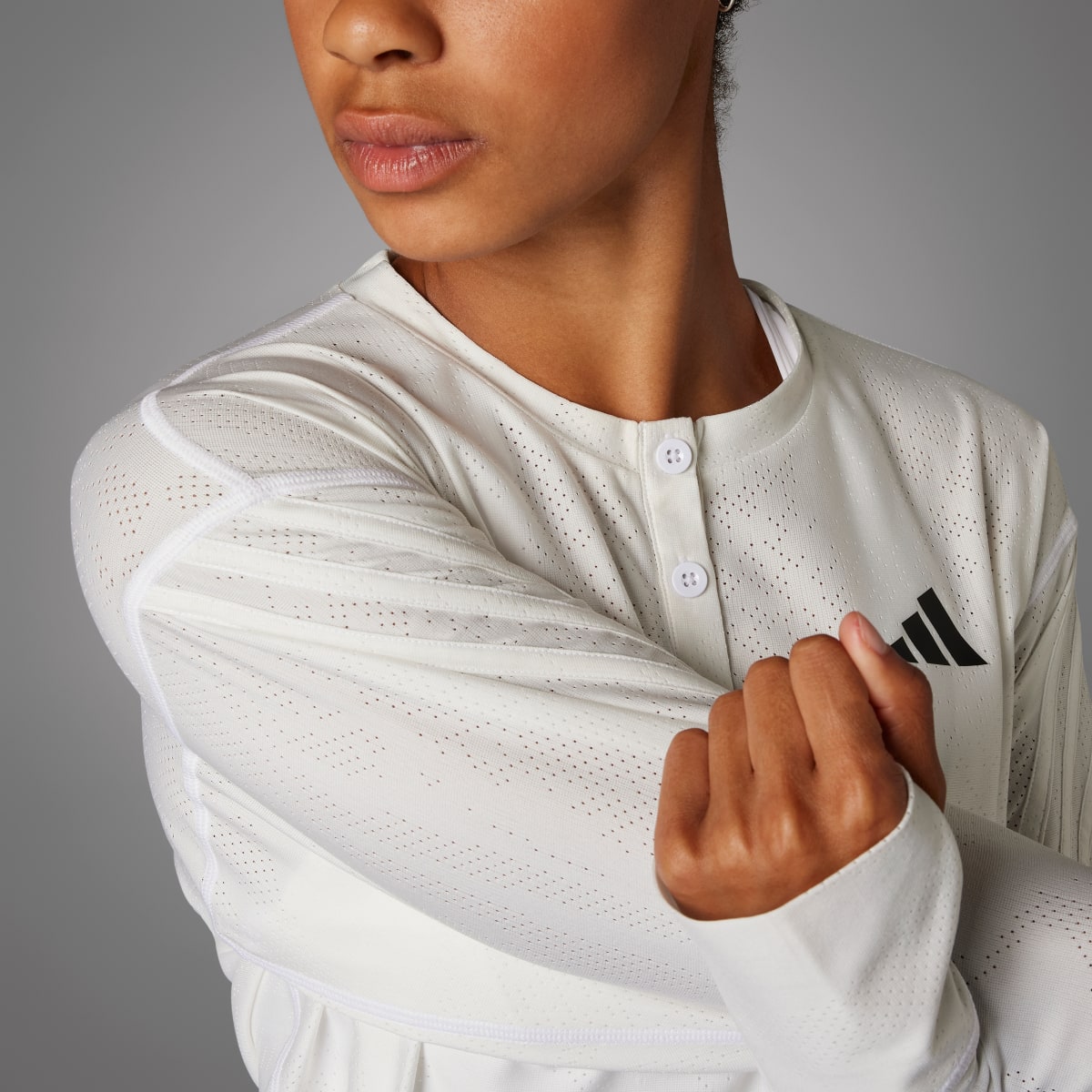 Adidas Made to Be Remade Running Henley Long-Sleeve Top (Gender Neutral). 6