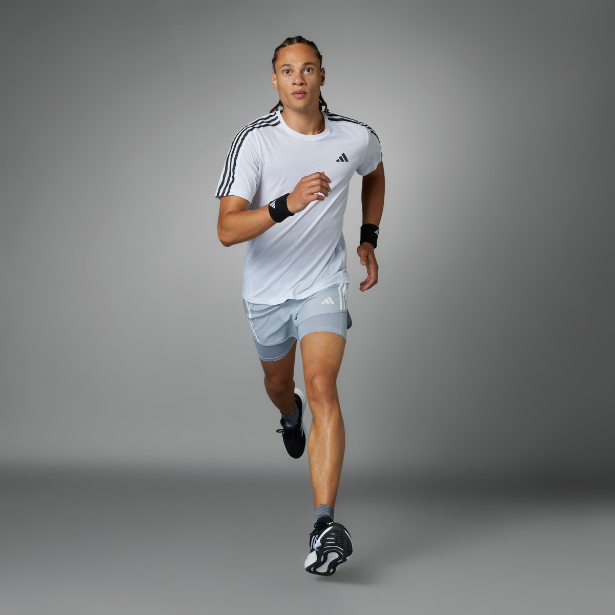 Adidas Own the Run 3-Stripes Tee. 6