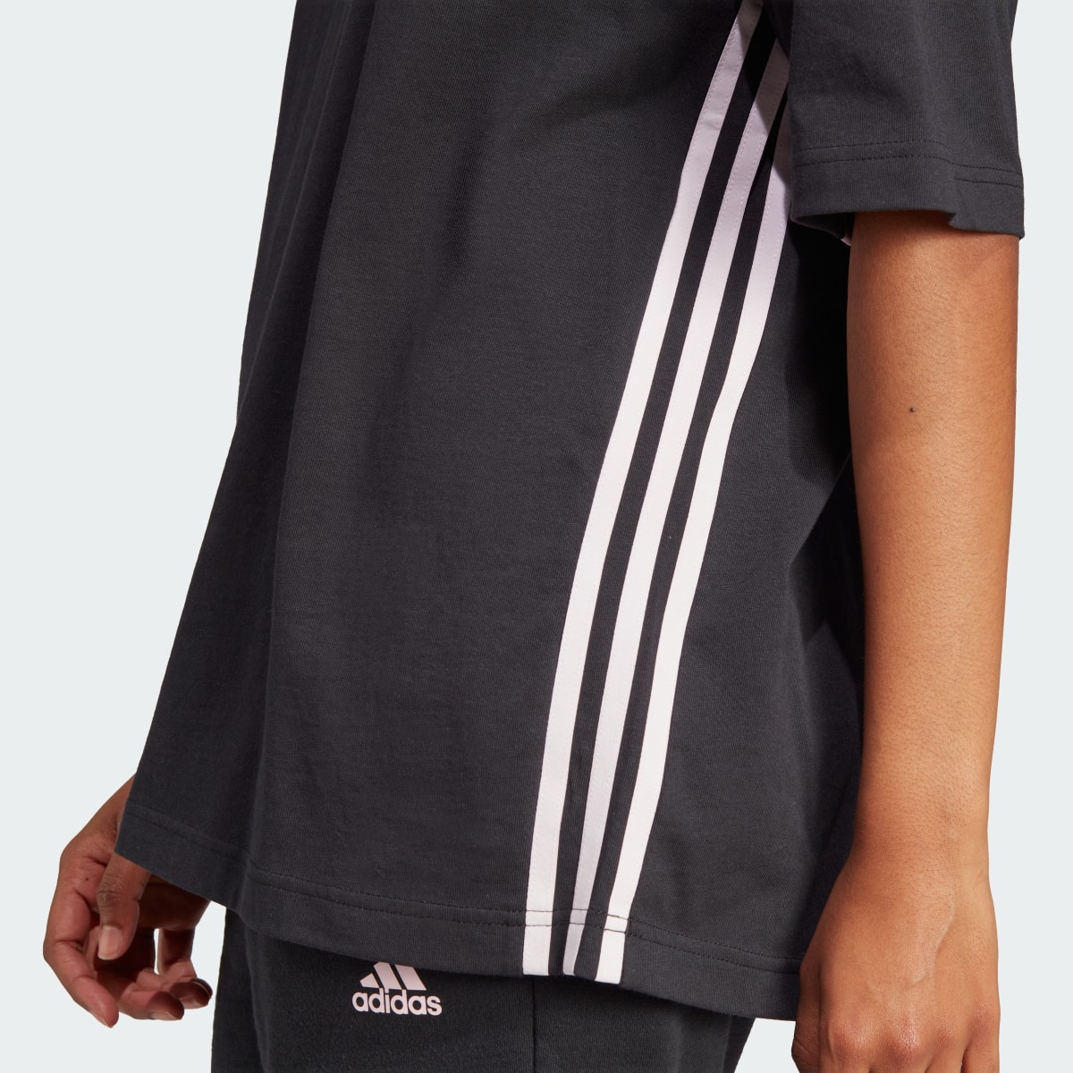 Adidas Dance 3-Stripes Cotton Boyfriend Tee. 6